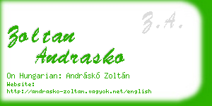 zoltan andrasko business card
