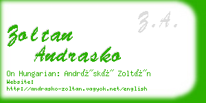 zoltan andrasko business card